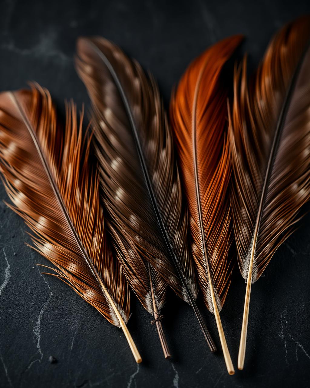 Hand-graded feathers